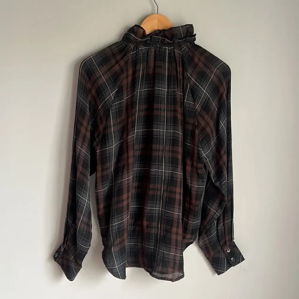 Finley plaid cotton long sleeve button down shirt - Picture 2 of 12